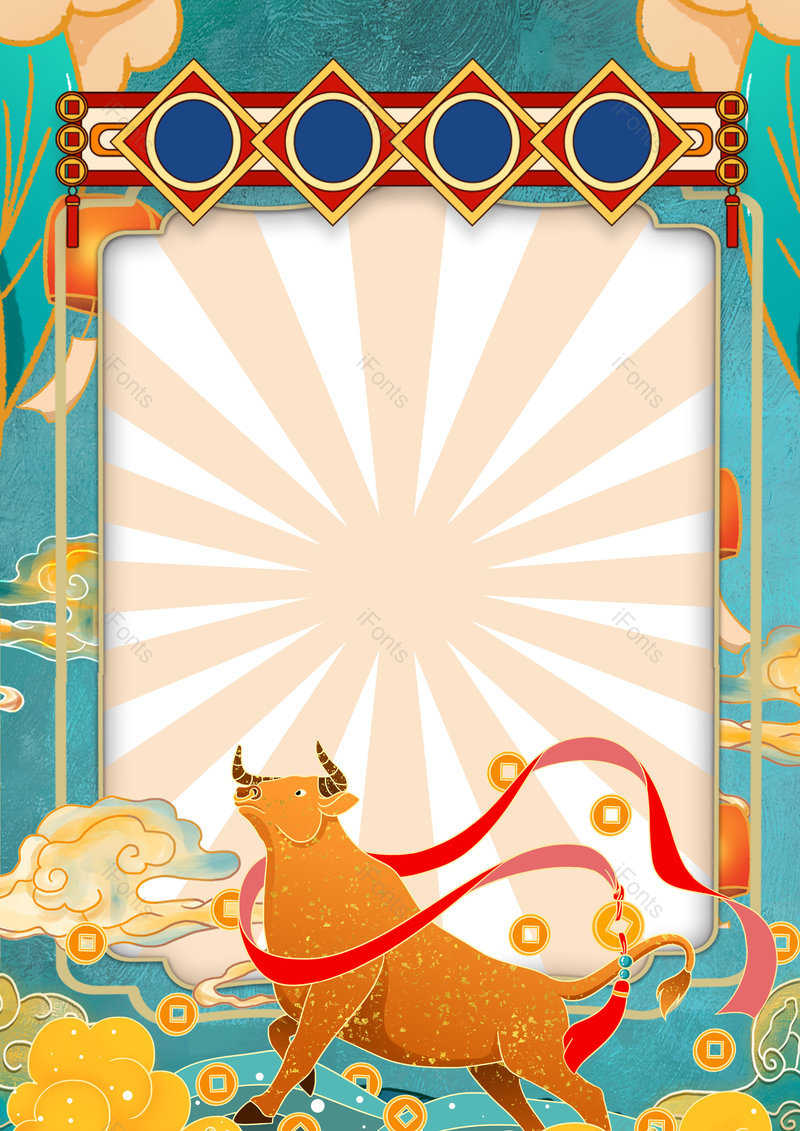 2021年新年牛年平面海报背景设计,插画/手绘图,插画/手绘图库,插画/手绘图下载,插画/手绘